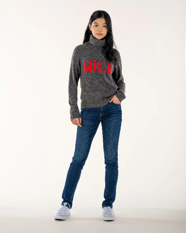 Slim Fit Avril Dark Heather Grey Sweater