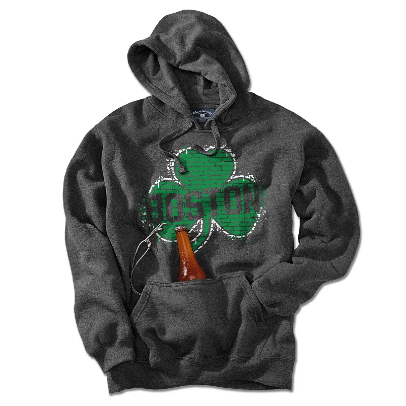 Elegant And Noble Boston Shamrock Graffiti Tailgater Hoodie