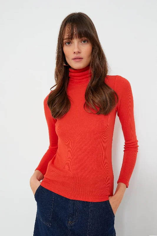 Relaxed Weekend Wear Scarlet Lexi Rib Turtleneck
