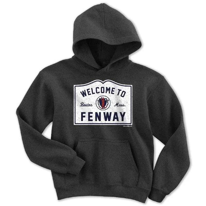 French Retro Welcome To Fenway Sign Youth Hoodie