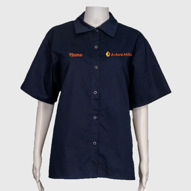 Designer Style Short Sleeve All Cotton Women's Work Shirt