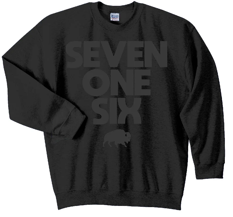 Cozy Fashions SevenOneSix - Crewmeck Sweatshirt - Black