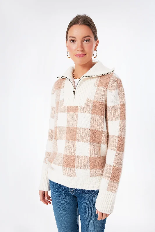 Effortless Outfits Meadow Buffalo Check Saturday Pullover Sweater