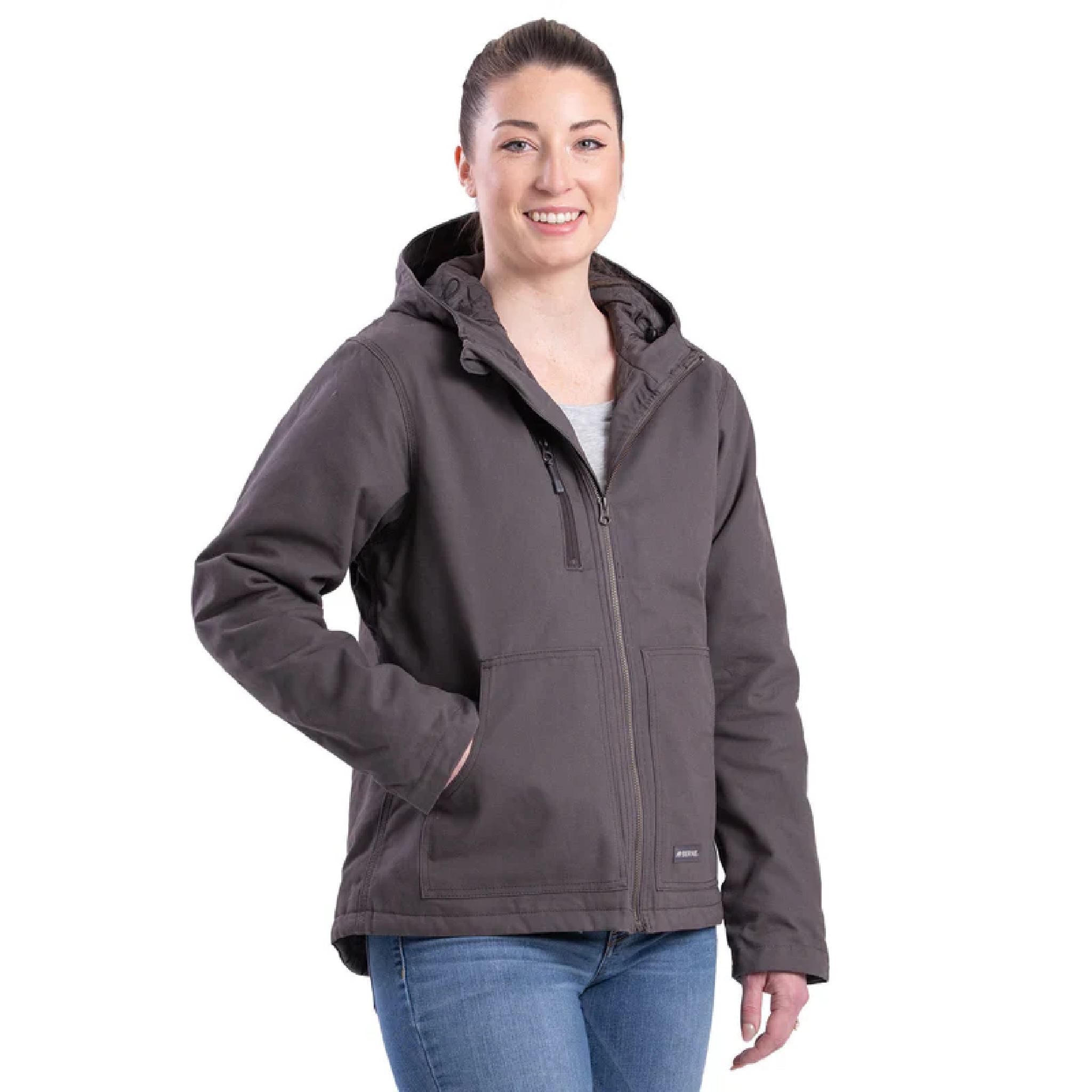 High-quality Fabrics Women's Softstone Duck Hooded Jacket