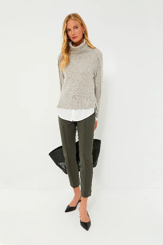 Minimal Classic Chia Melange Jolie Fringed Layered Looker Sweater