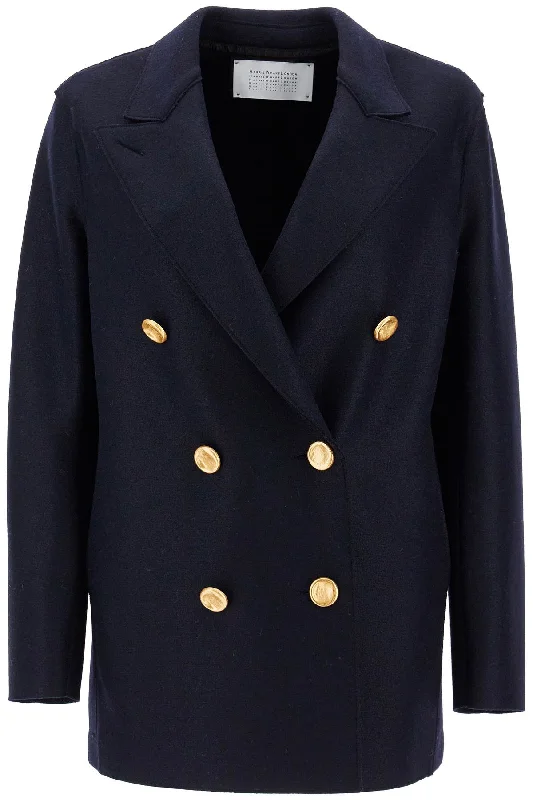 Youthful Harris Wharf London Women's Double-Breasted Wool Pressed Caban