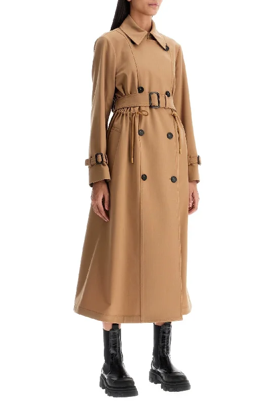 Elegant Tailoring Weekend Max Mara Wool Blend Trench Coat In