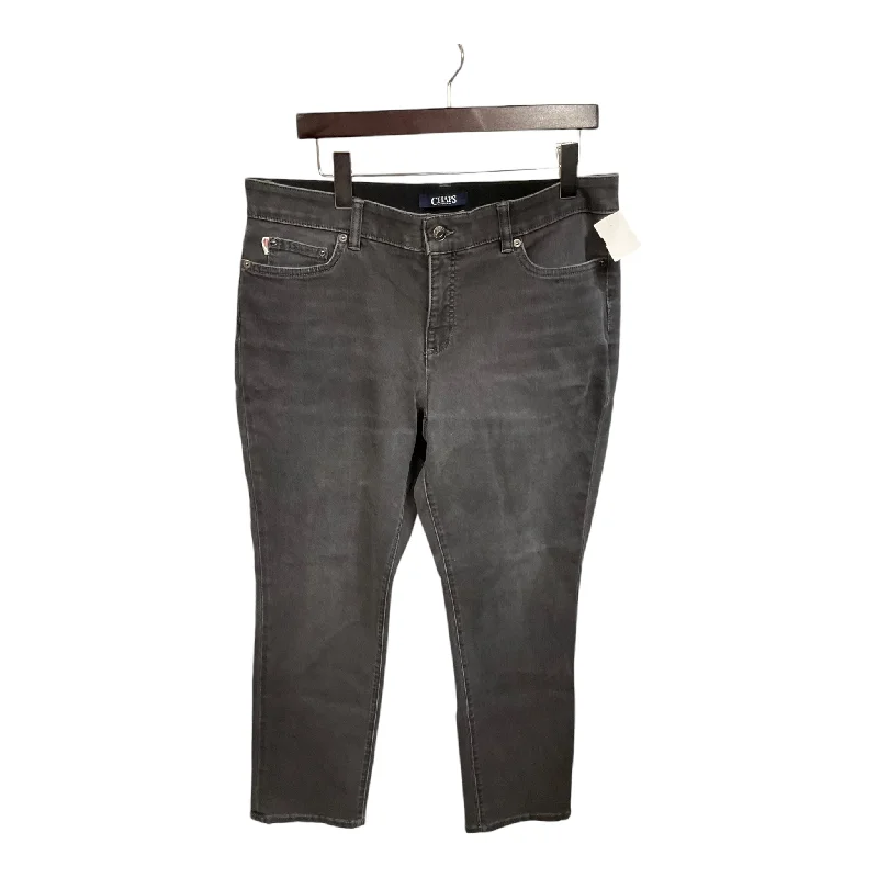 All-Day Comfort Jeans Skinny By Chaps In Black Denim, Size: 14