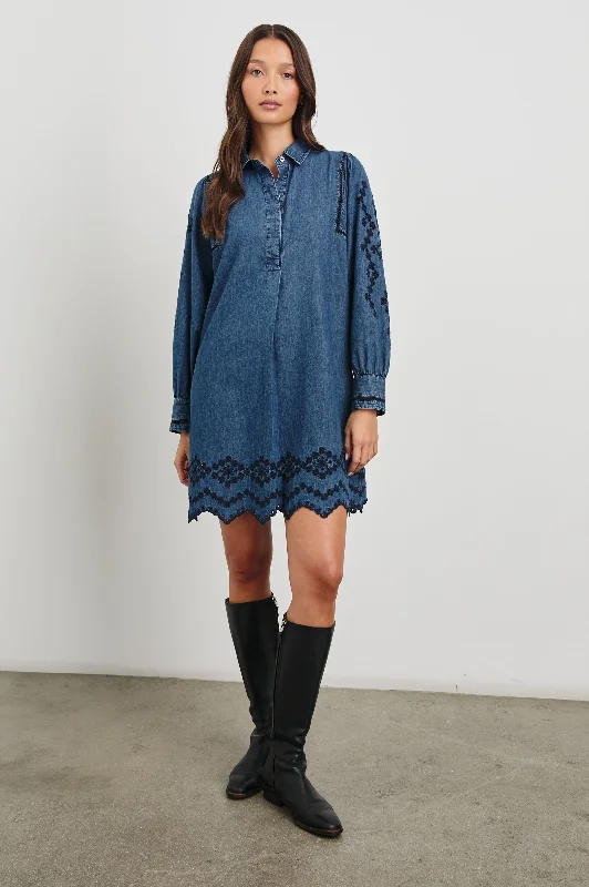 Celebrity Style FERNANDA DRESS - DARK VINTAGE WASH