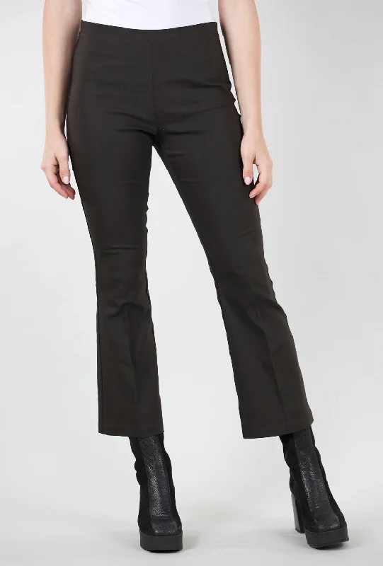 Lazy Home Ella Crop Flare Pant, Brown