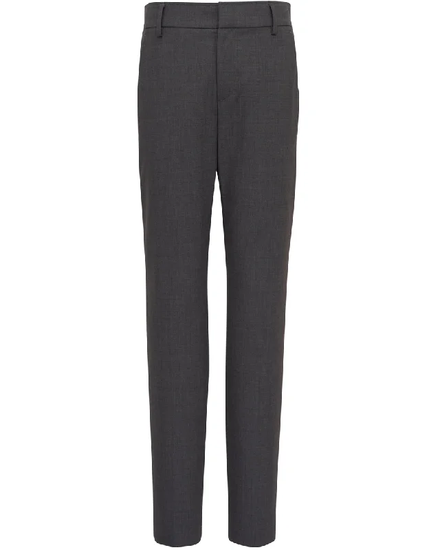 Personalized Outfit Charcoal Wool Straight Pant