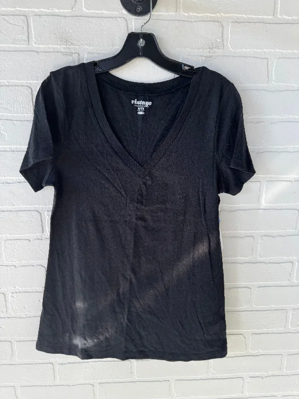 Elegant Dressing Top Short Sleeve Basic By Old Navy In Black, Size: M