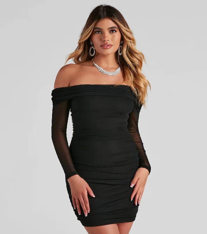 Nightclub Style Chic Moment Mesh Bodycon Mini Dress