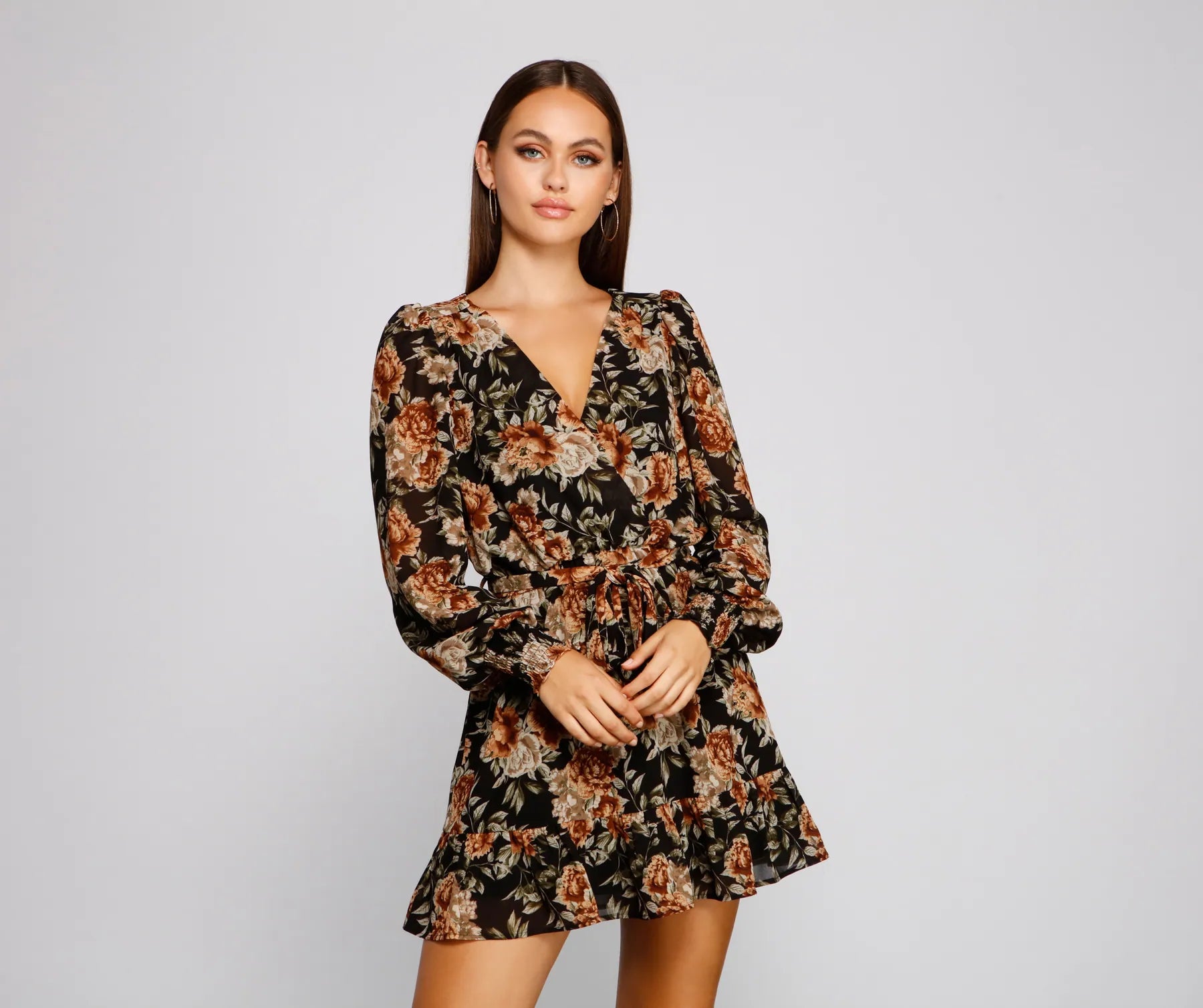 Casual Choice Ruffled Romance Floral Skater Dress